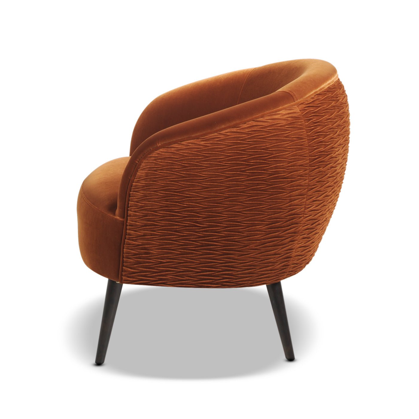 Upholstered Accent Chair with Curved Back - Accent Chairs