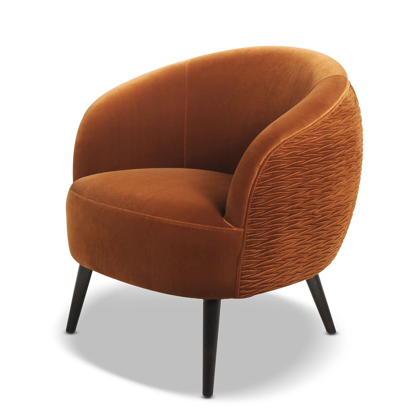 Upholstered Accent Chair with Curved Back - Accent Chairs