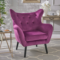 Upholstered Accent Chair with Flared Arm and Button Tufted - Accent Chairs