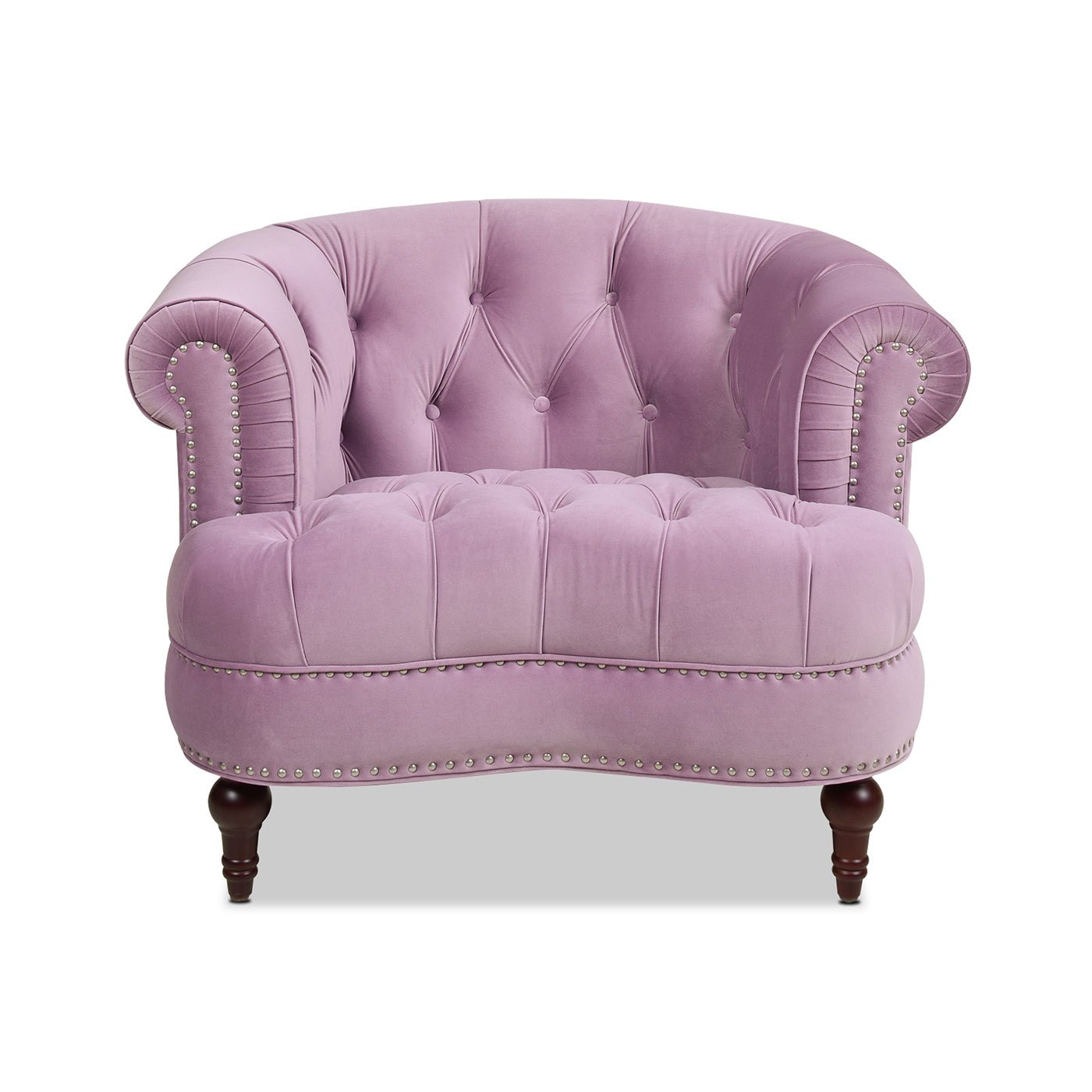 Upholstered Accent Chair with Rolled Arms and Nailhead Trim - Accent Chairs
