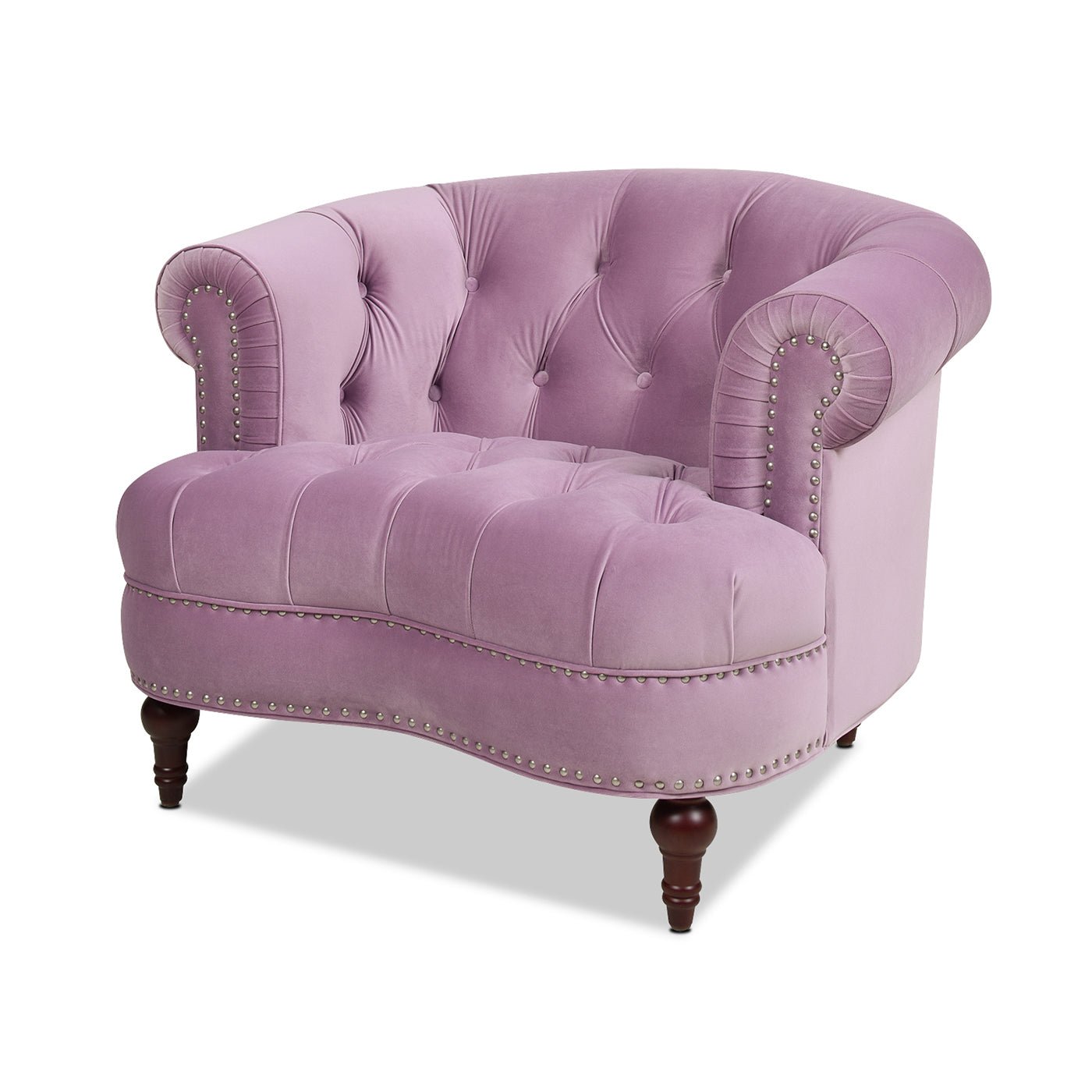 Upholstered Accent Chair with Rolled Arms and Nailhead Trim - Accent Chairs