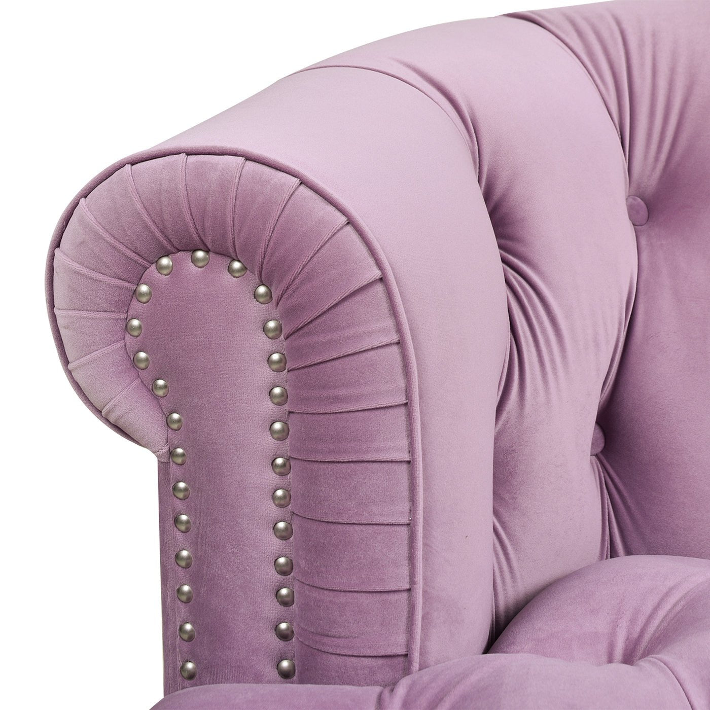 Upholstered Accent Chair with Rolled Arms and Nailhead Trim - Accent Chairs