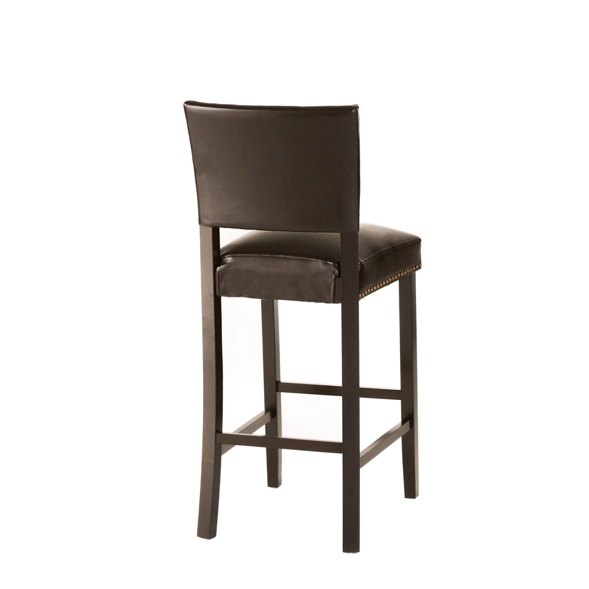Upholstered Barstool with Open Back and Nail Head Trim - Bar Stool