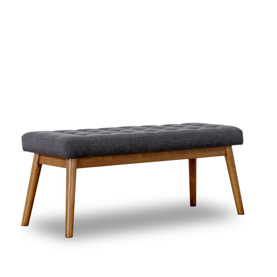 Upholstered Bench with Wood Legs - Benches