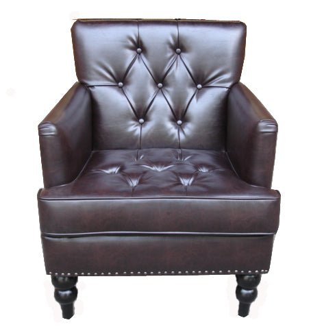 Upholstered Club Chair with Button Tufted - Accent Chairs