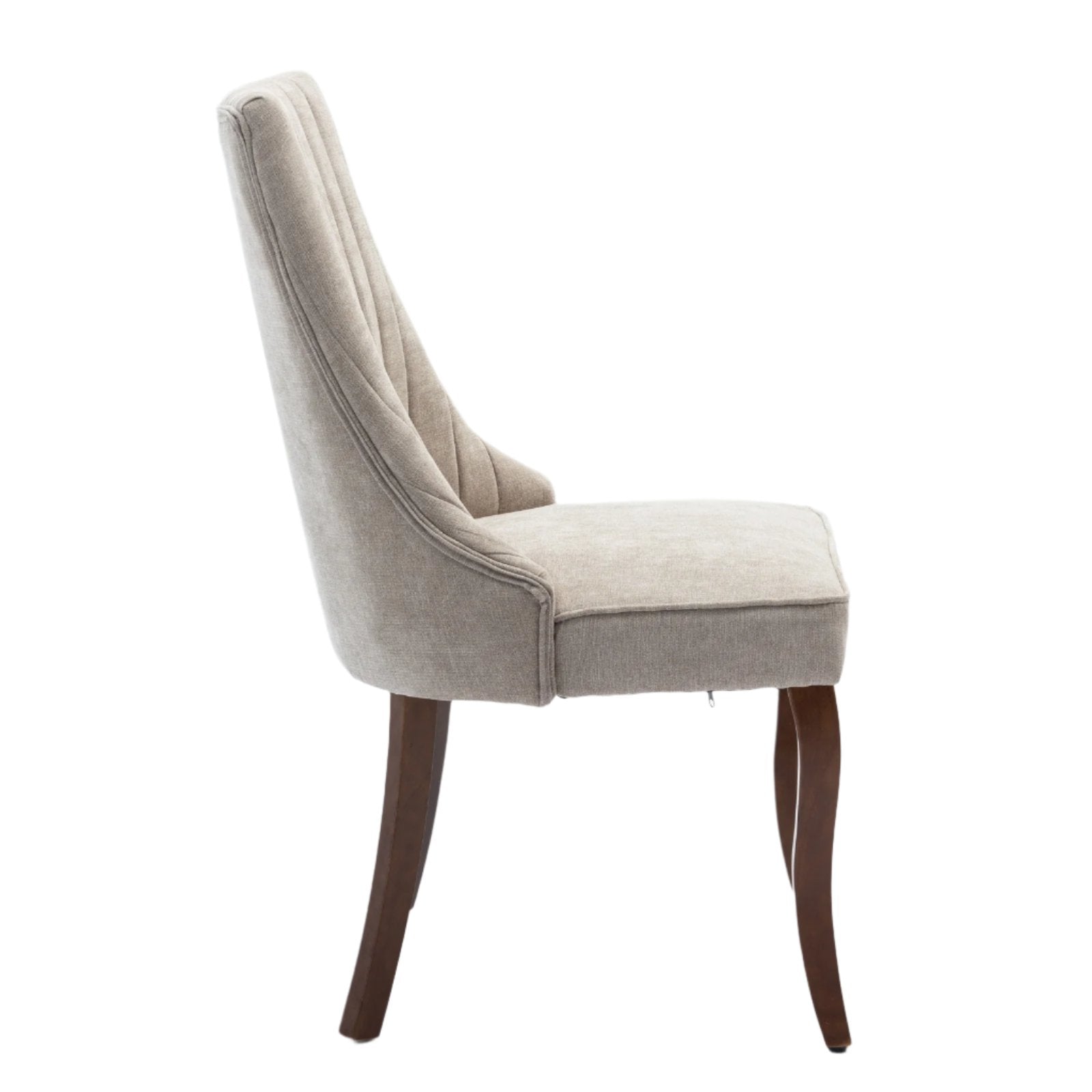 Upholstered Dining Chair with Curved Legs and High Backs, Set of 2 - Dining Chairs