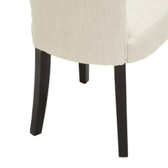Upholstered Dining Chair with Diamond Tufted and Solid Wood Legs, Set of 2 - Dining Chairs