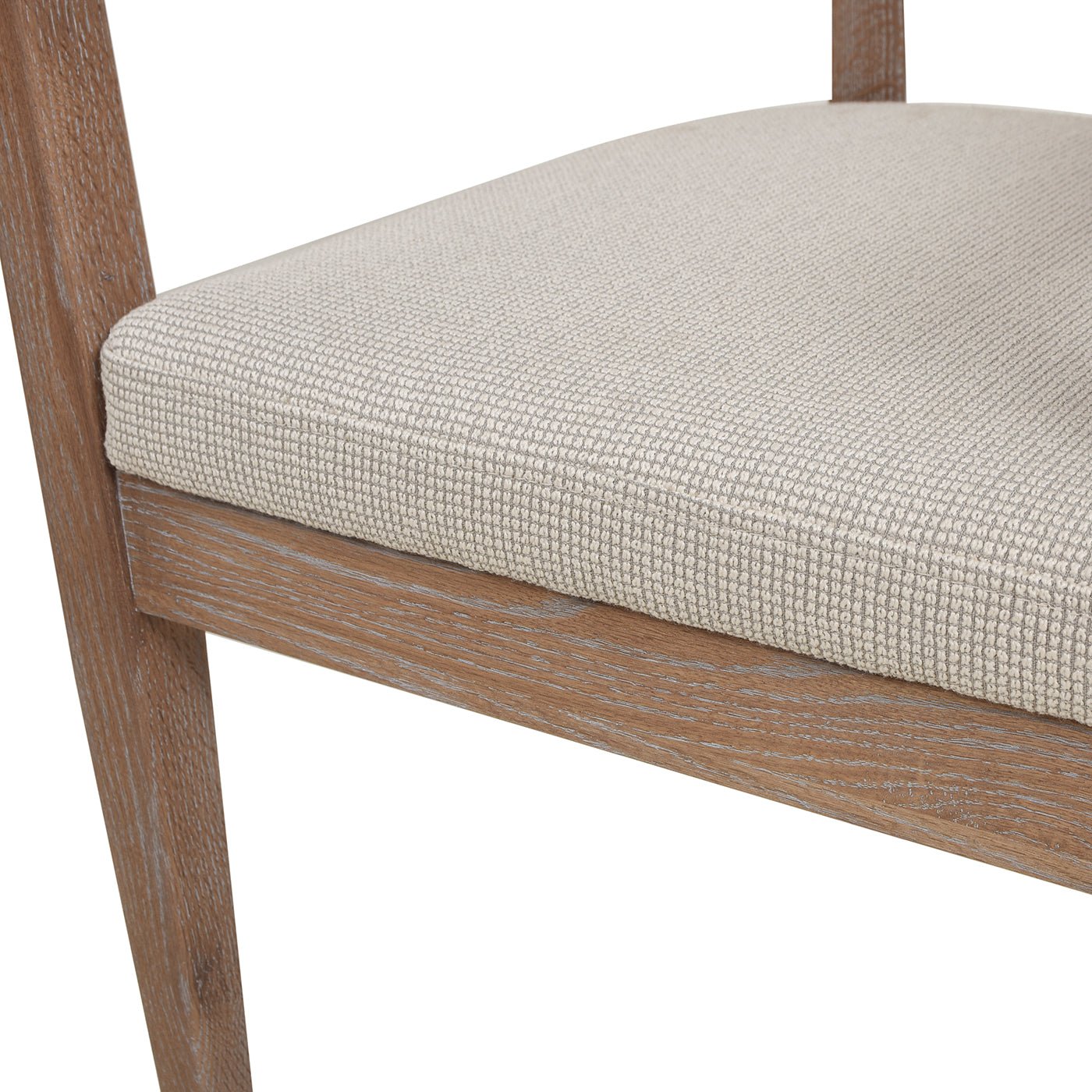 Upholstered Dining Chair with Rattan Back and Wood Frame - Dining Chairs