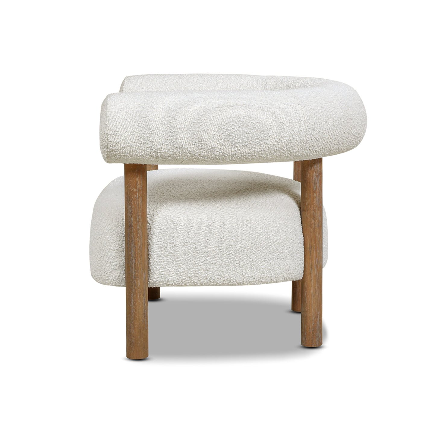 Upholstered Open Back Barrel Chair - Accent Chairs