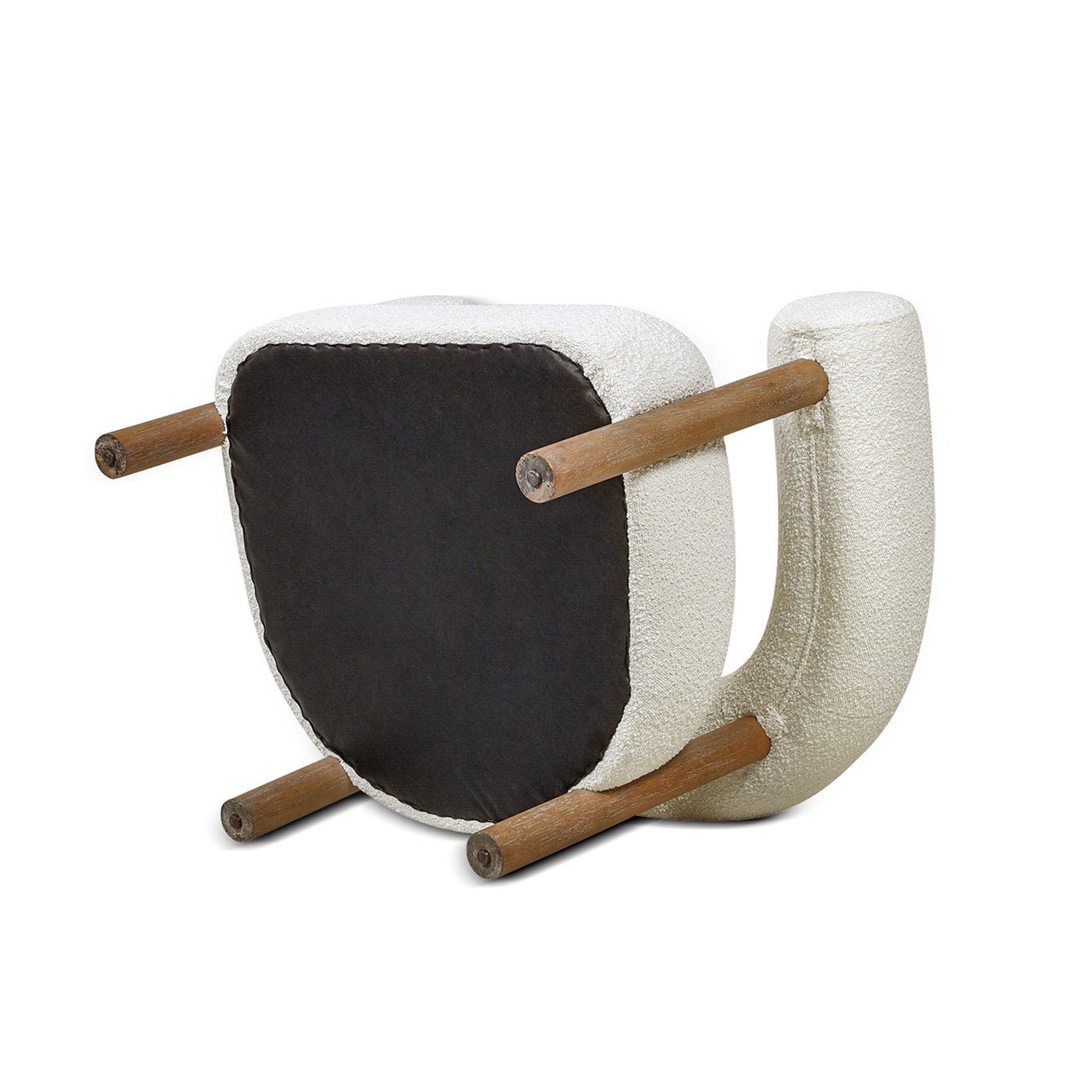 Upholstered Open Back Barrel Chair - Accent Chairs