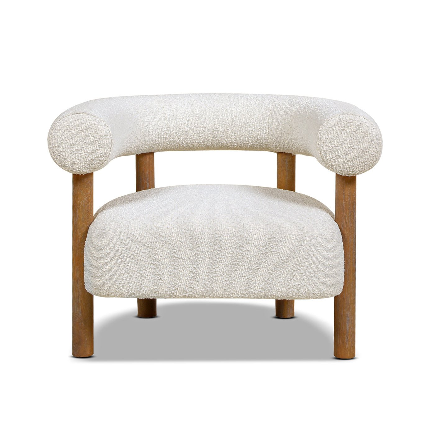 Upholstered Open Back Barrel Chair - Accent Chairs