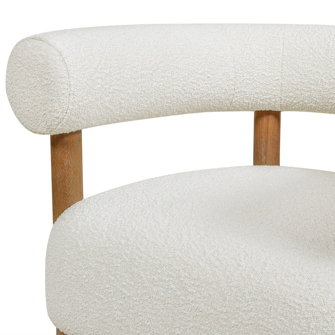 Upholstered Open Back Barrel Chair - Accent Chairs