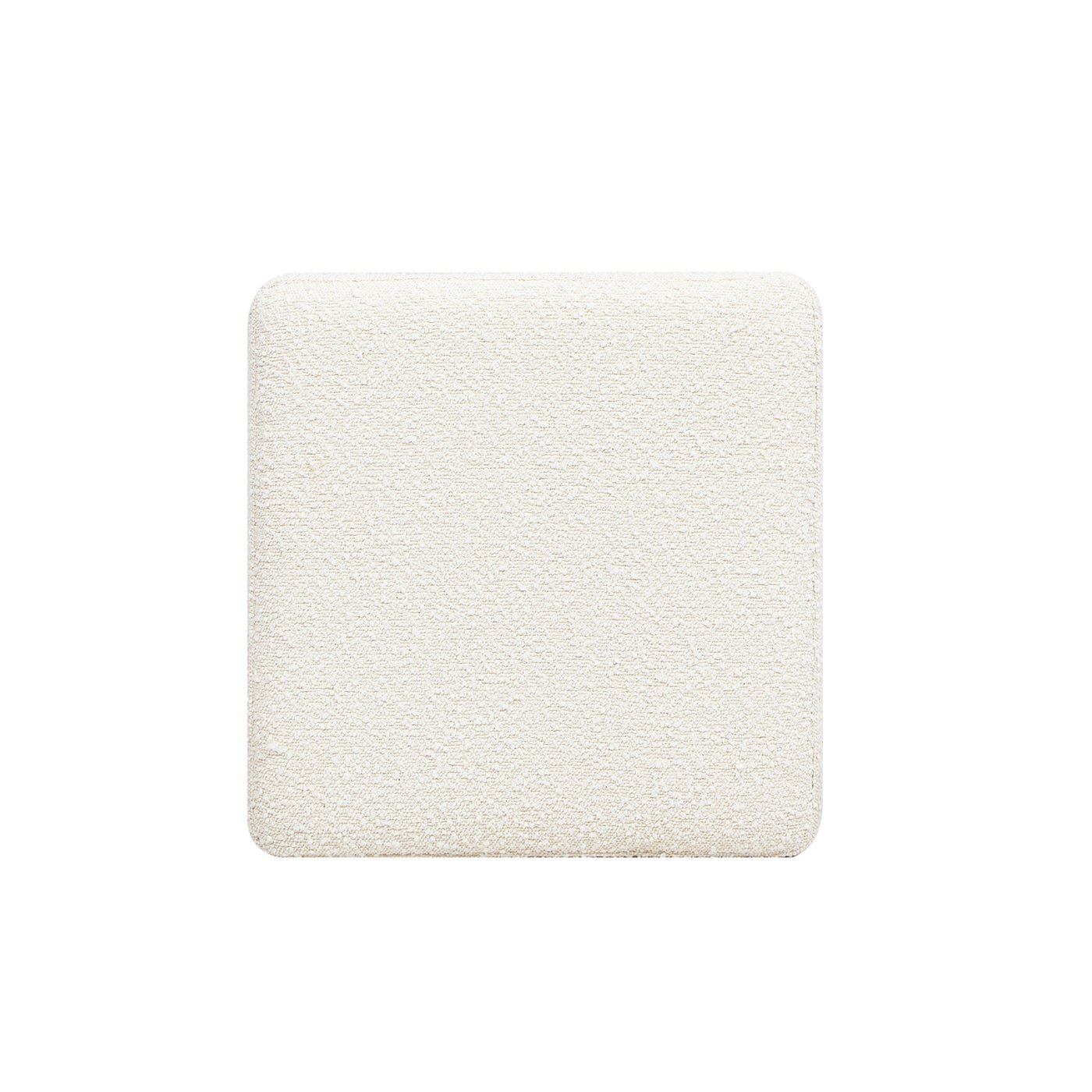 Upholstered Ottoman with Rattan Accents - Ottomans