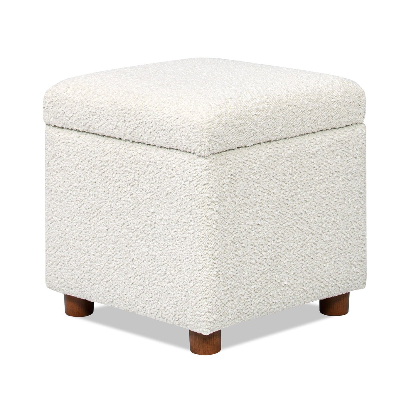 Upholstered Ottoman with Wood Legs - Ottomans