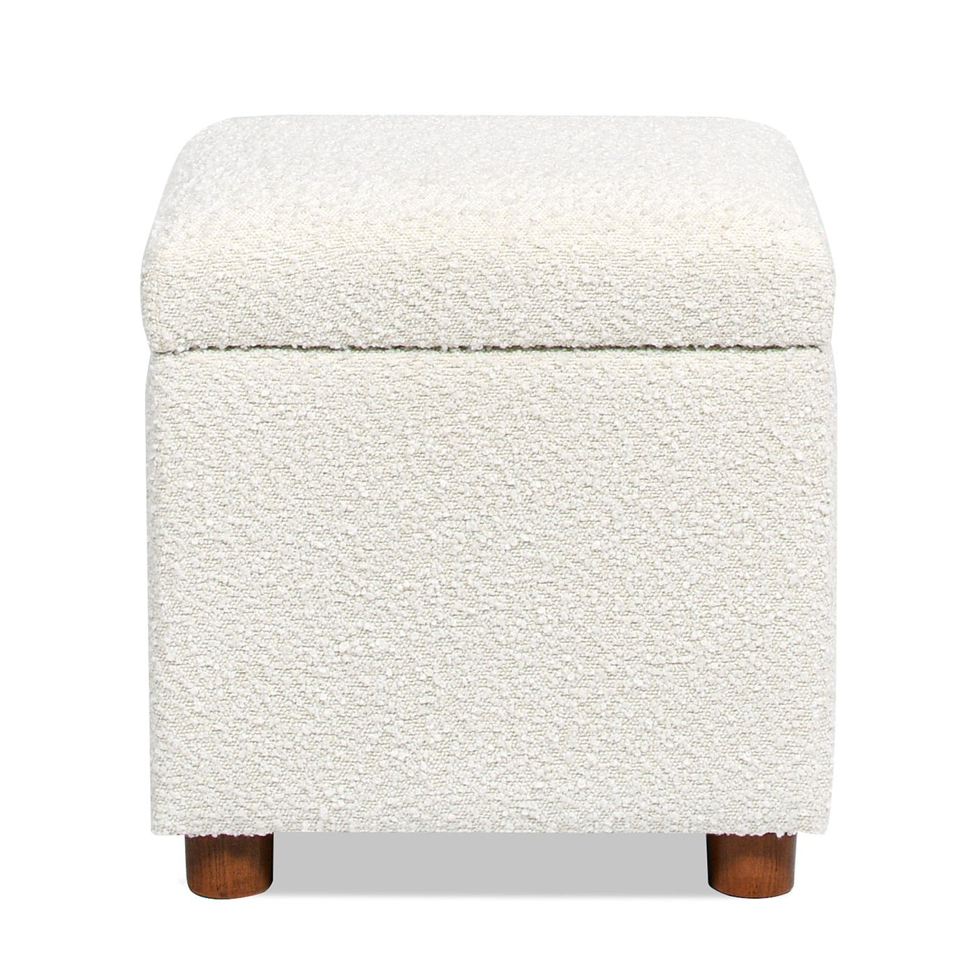 Upholstered Ottoman with Wood Legs - Ottomans