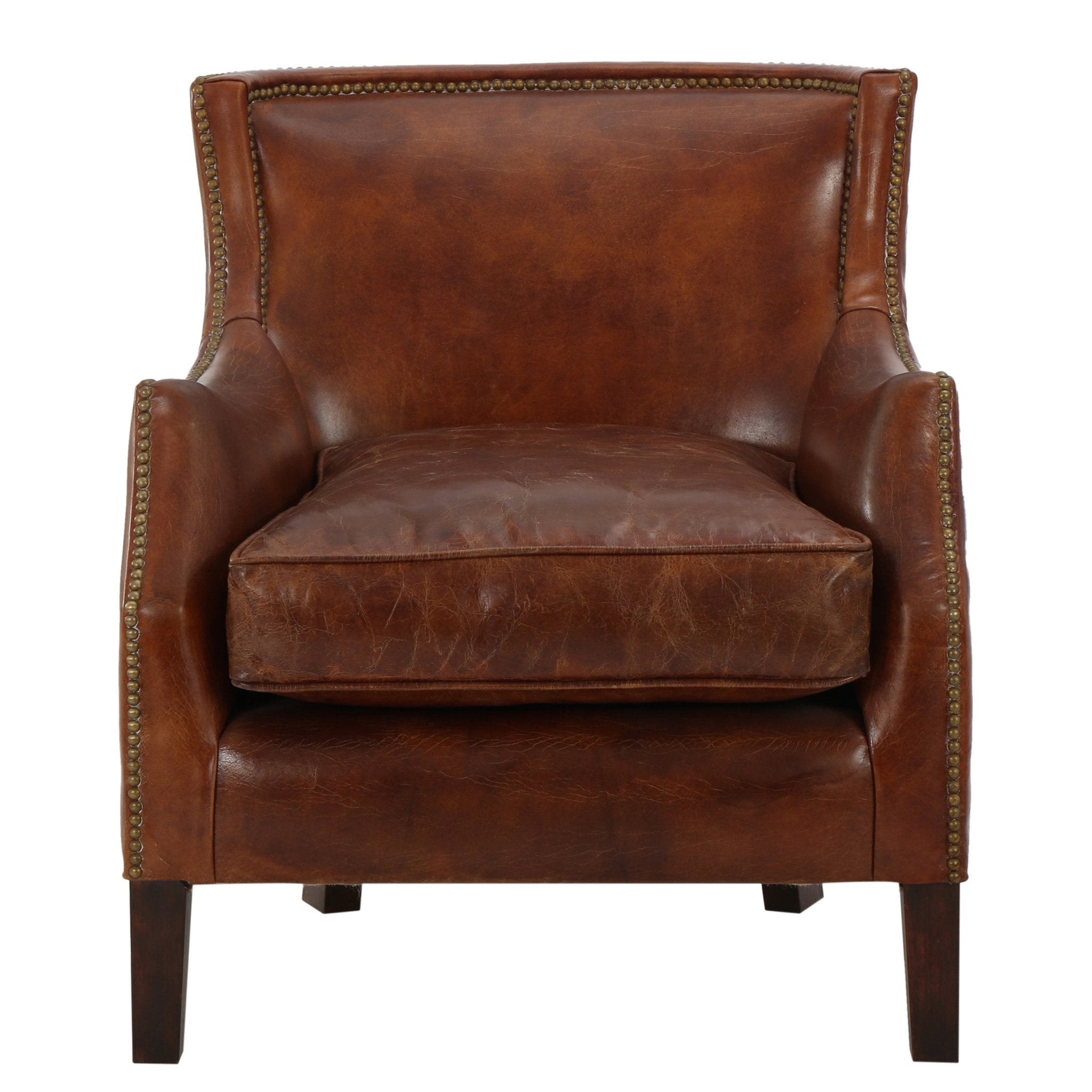 Upholstered Single Sofa with Nailhead Trim - Sofas