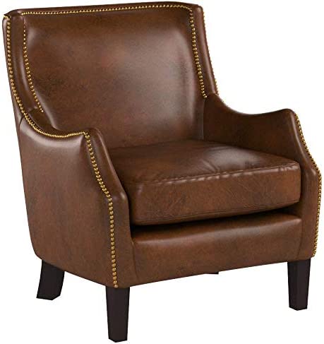Upholstered Single Sofa with Nailhead Trim - Sofas