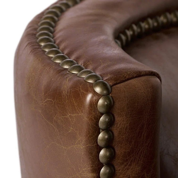 Upholstered Single Sofa with Nailhead Trim - Sofas