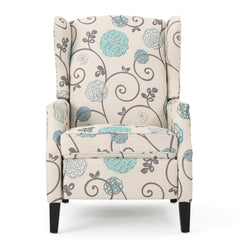 Upholstered Sofa Chair with Floral Pattern and Nail Head Trim - Accent Chairs