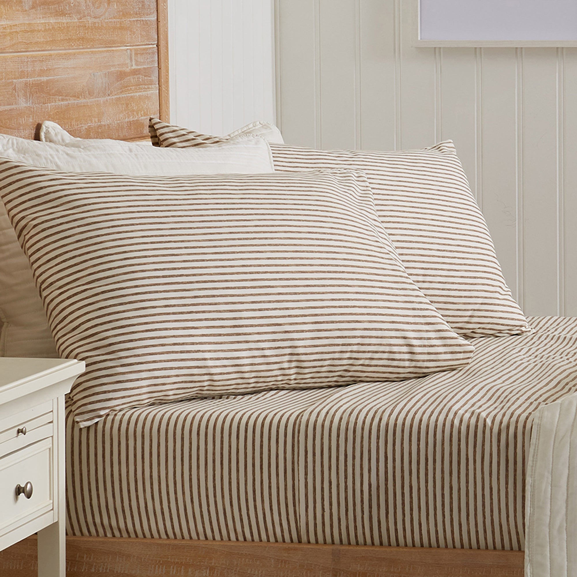 Stripe Printed Microfiber Sheet Set