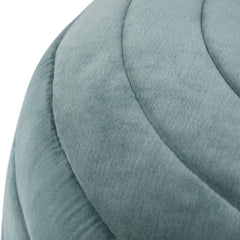 Velvet Cotton Fabric Upholstered Round Pouf - Pouf