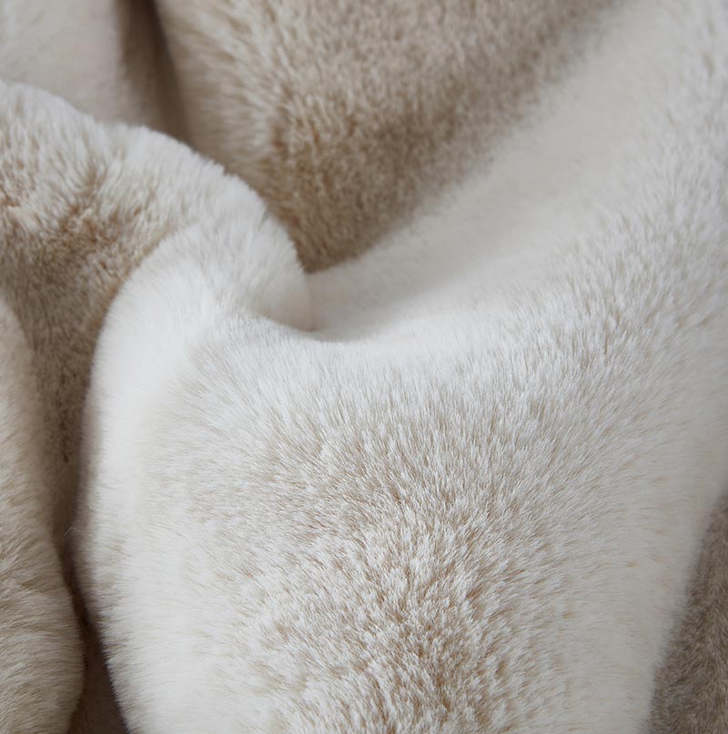 Velza Luxury Chinchilla Faux Fur Throw Blanket, 50" x 60" - Throws