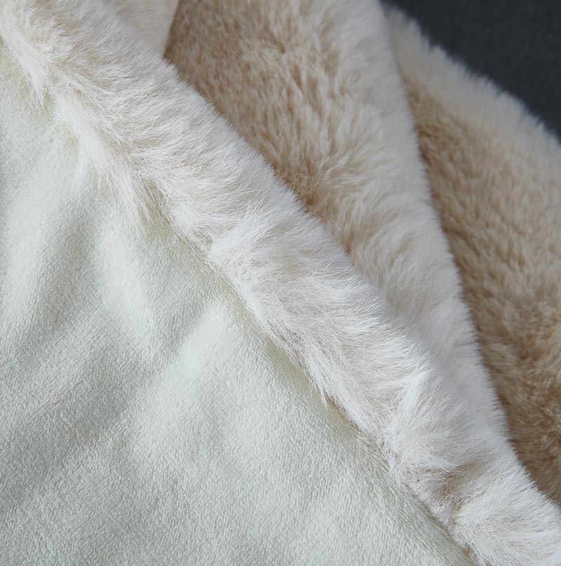 Velza Luxury Chinchilla Faux Fur Throw Blanket, 50" x 60" - Throws