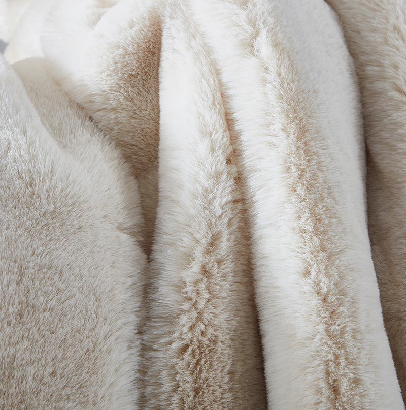 Velza Luxury Chinchilla Faux Fur Throw Blanket, 50" x 60" - Throws