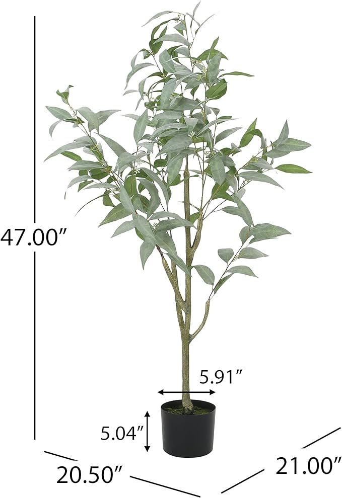 Versatile Artificial Eucalyptus Leaves Bonsai - Potted Plants