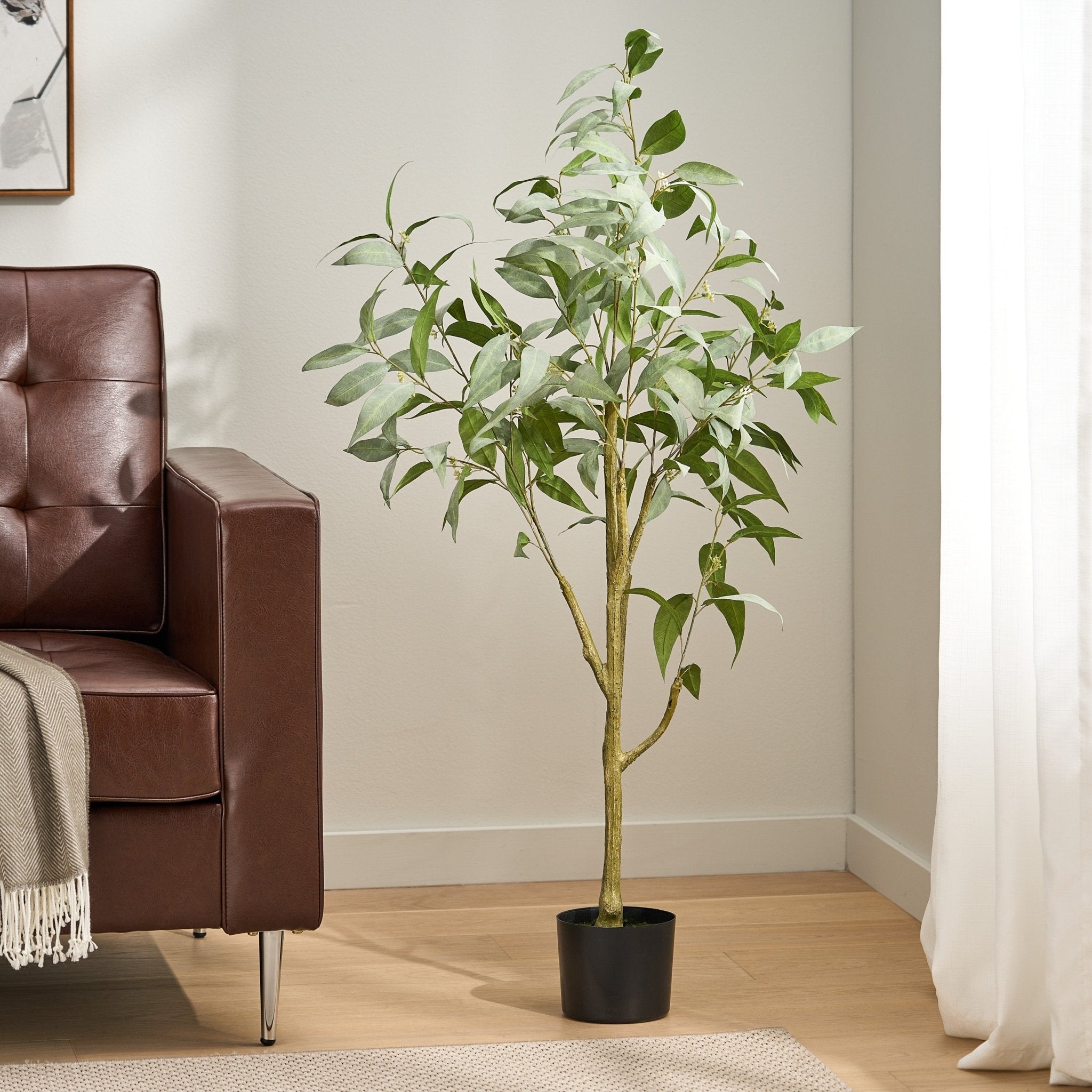 Versatile Artificial Eucalyptus Leaves Bonsai - Potted Plants