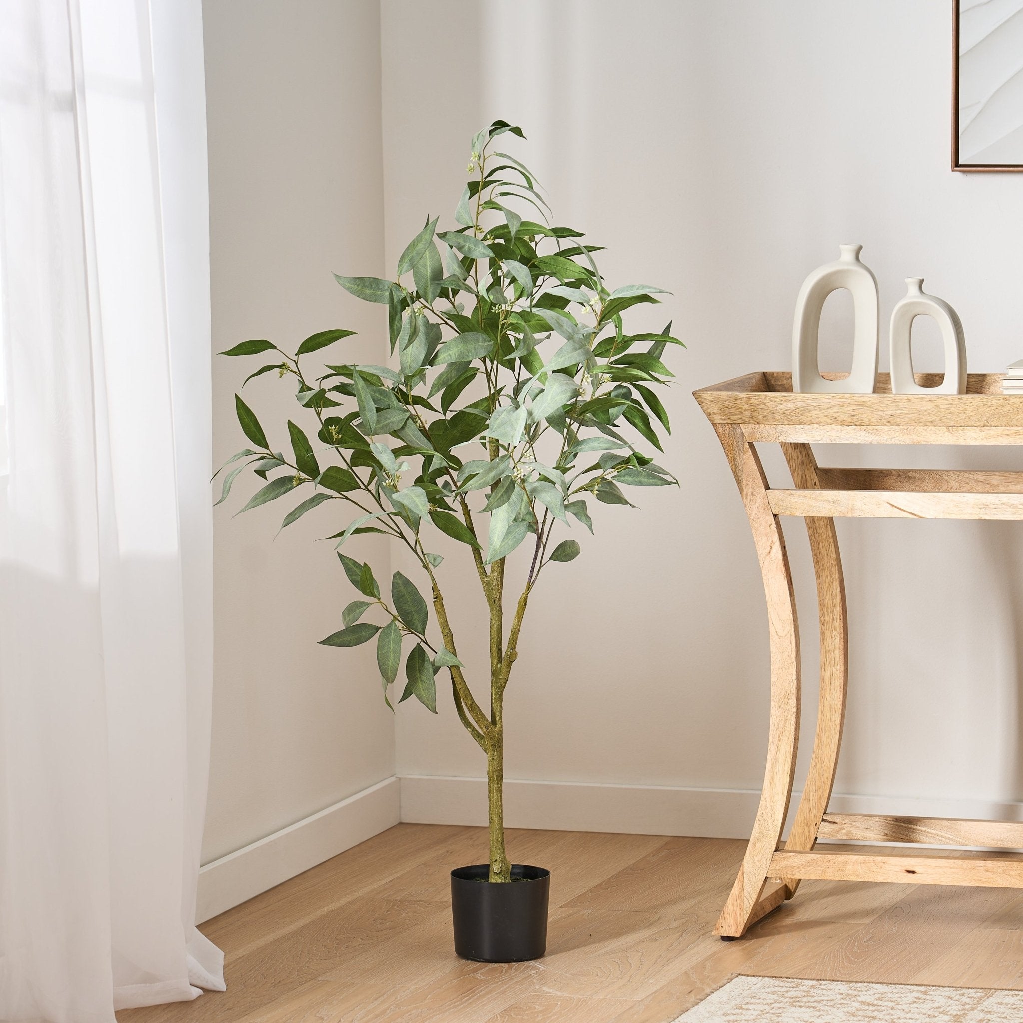 Versatile Artificial Eucalyptus Leaves Bonsai - Potted Plants