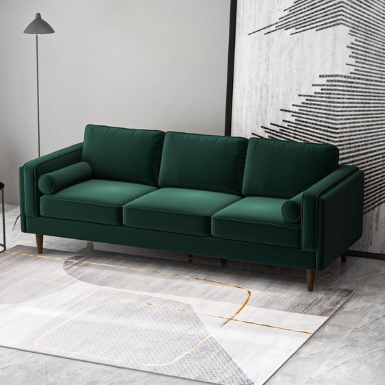 Vibrant 3-Seater Velvet Sofa by Ashcroft Furniture - Sofas