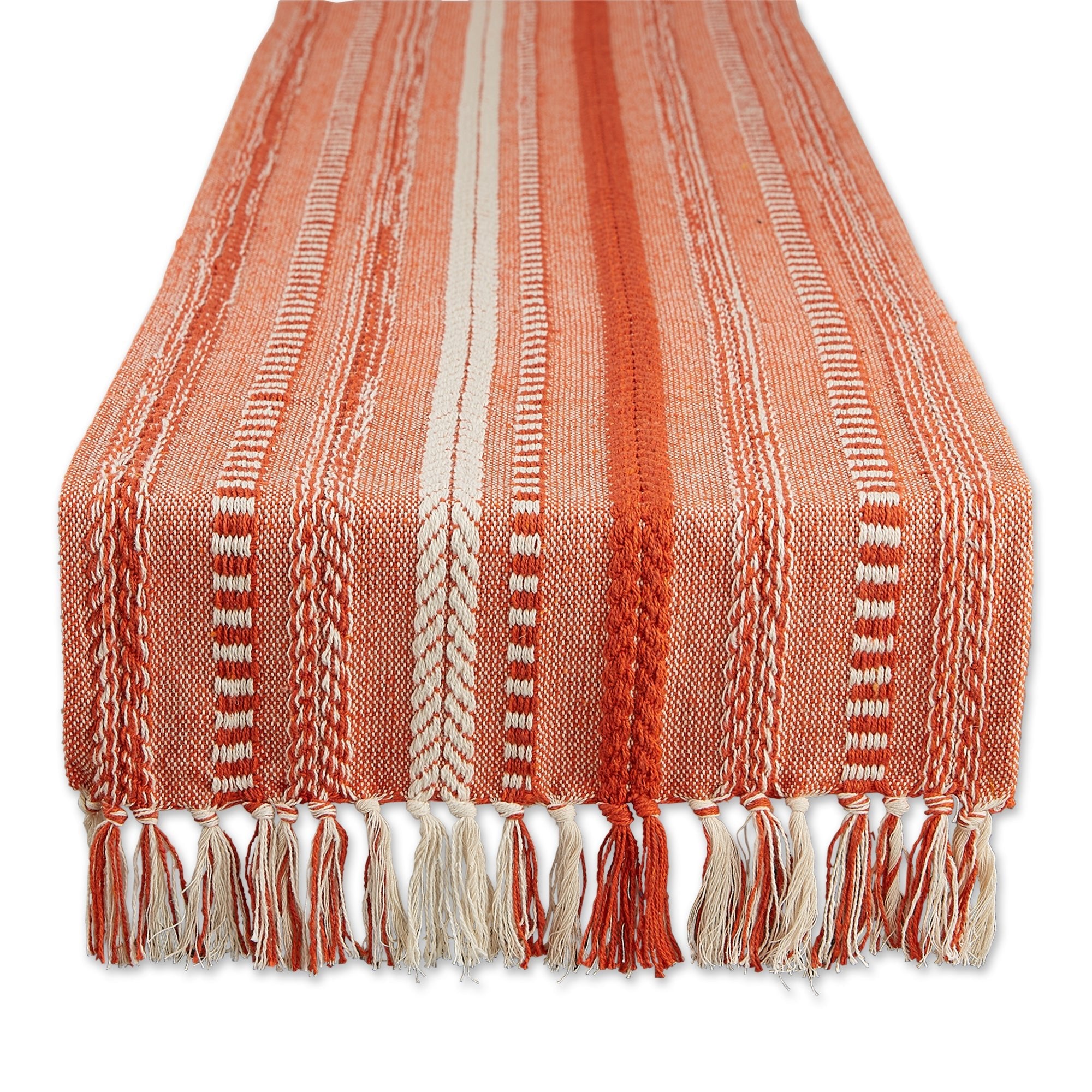 Vintage Red Braided Stripe Table Runner 15X72 - Table Runners