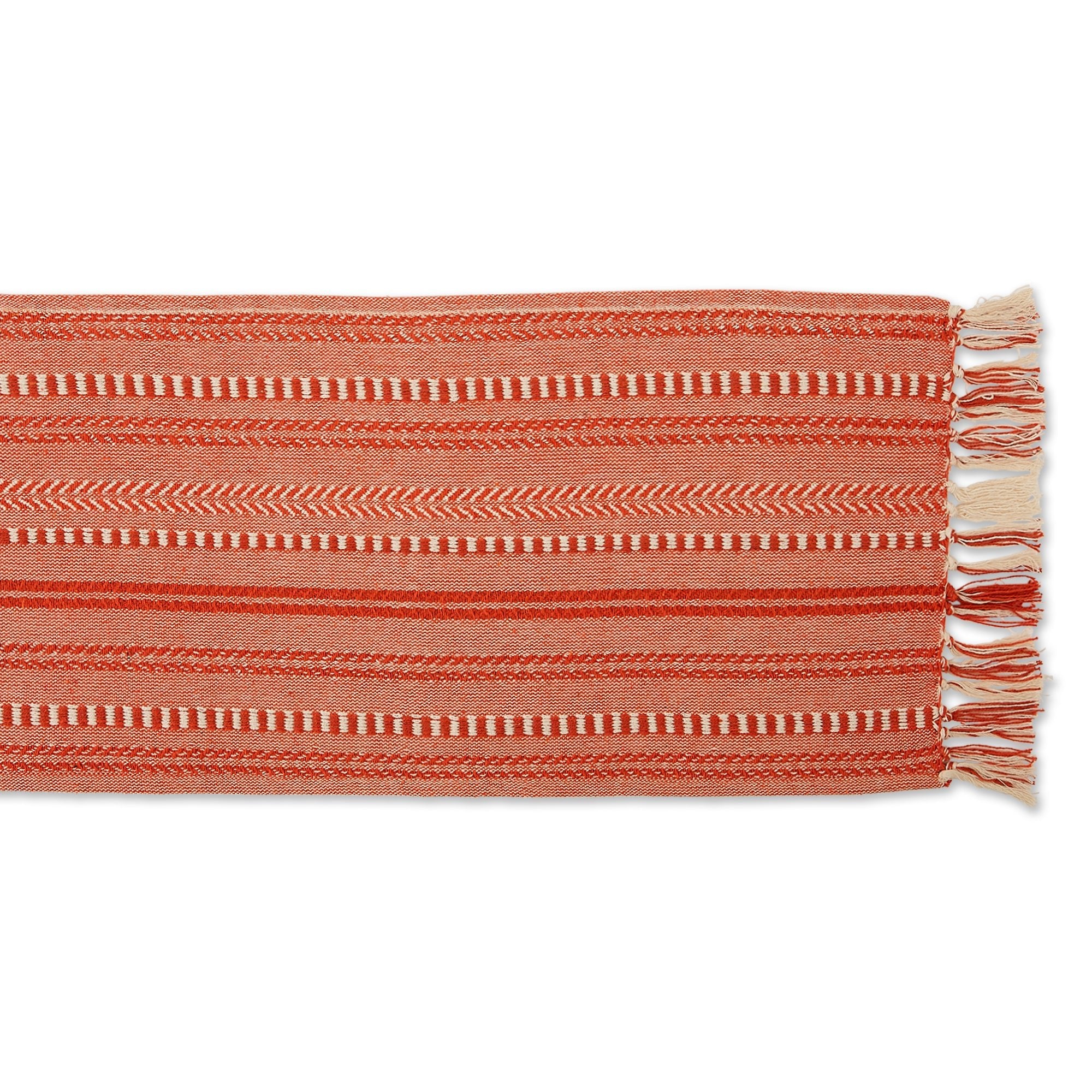 Vintage Red Braided Stripe Table Runner 15X72 - Table Runners