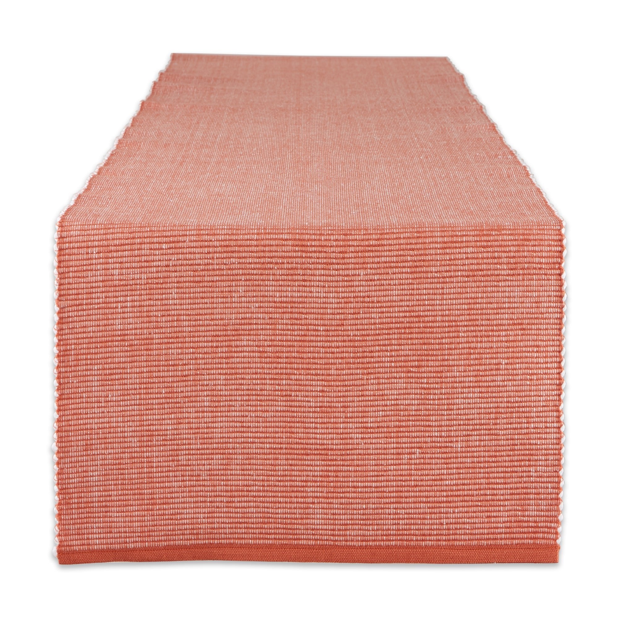 Vintage Red & White 2 - Tone Ribbed Table Runner 13X108 - Table Runners