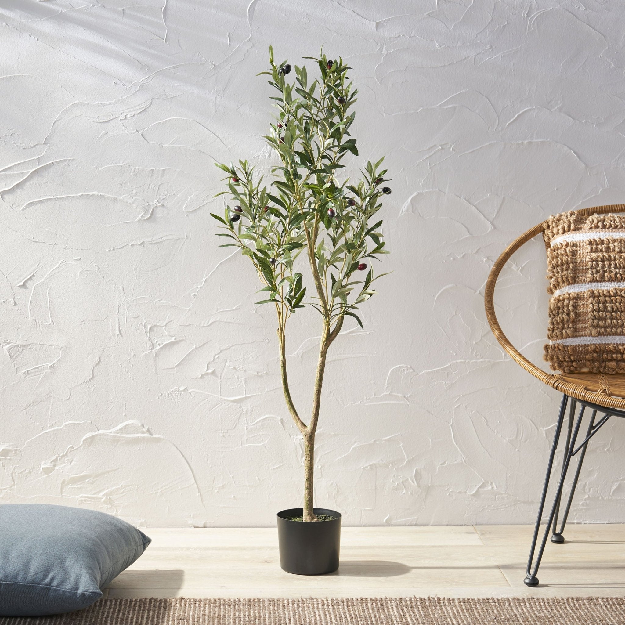 Vortexed Artificial Olive Tree - Potted Trees