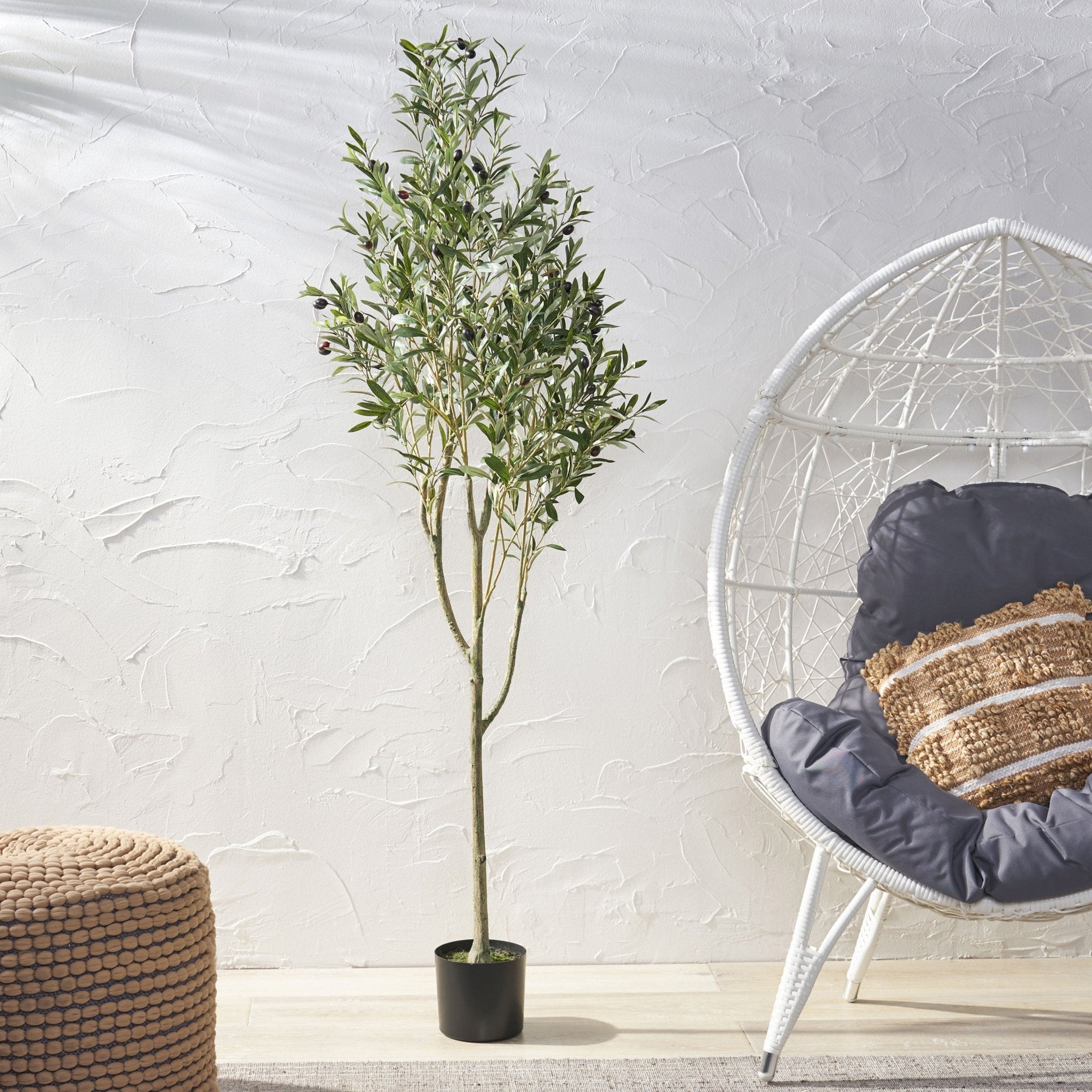 Vortexed Artificial Olive Tree - Potted Trees