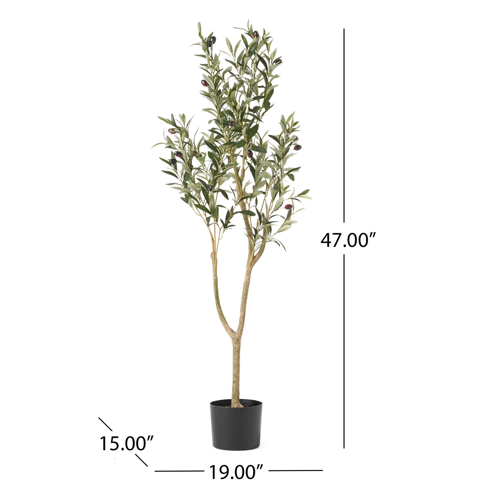 Vortexed Artificial Olive Tree - Potted Trees