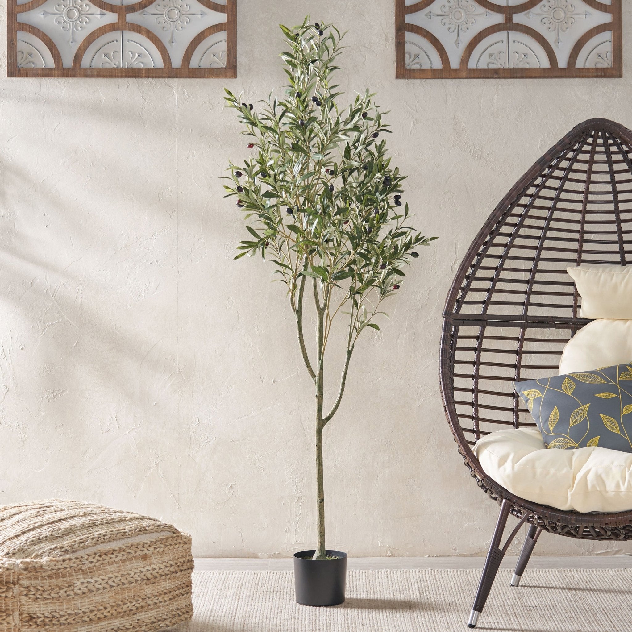 Vortexed Artificial Olive Tree - Potted Trees
