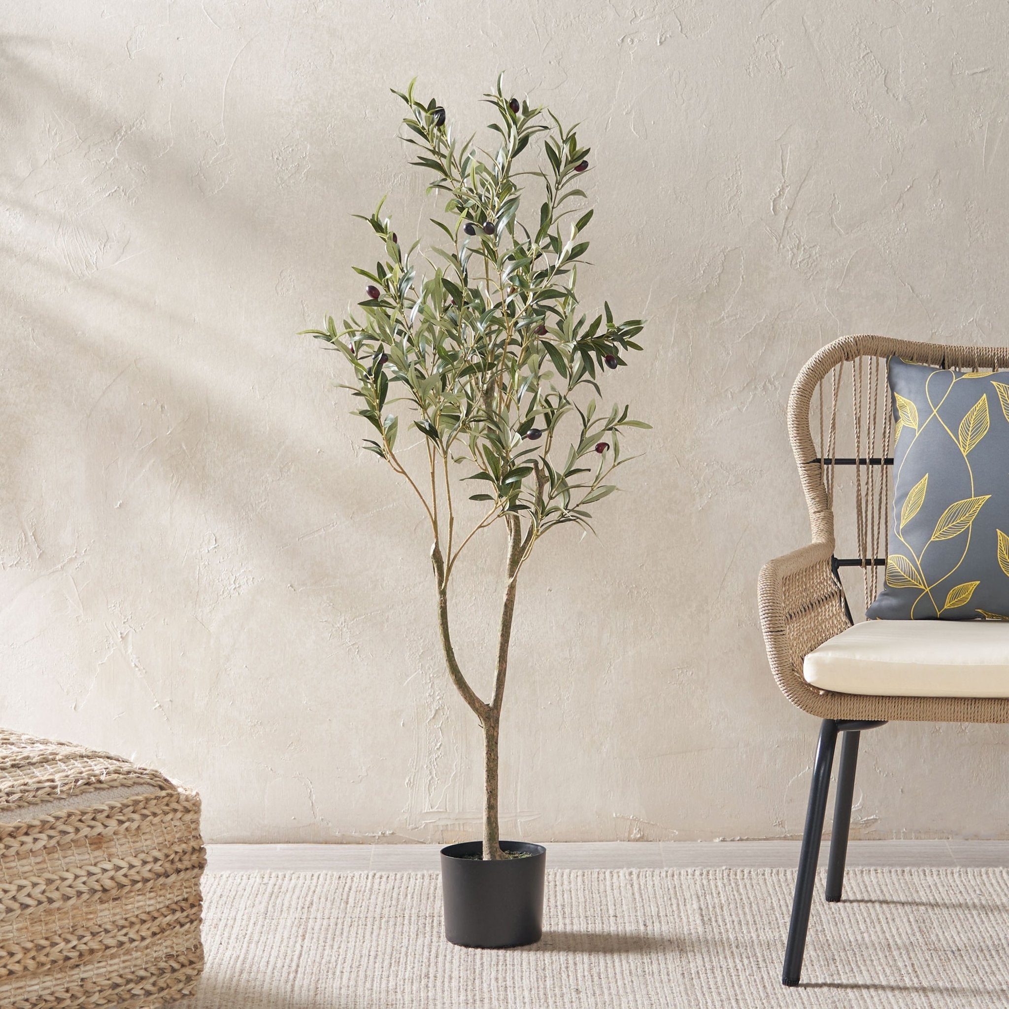Vortexed Artificial Olive Tree - Potted Trees