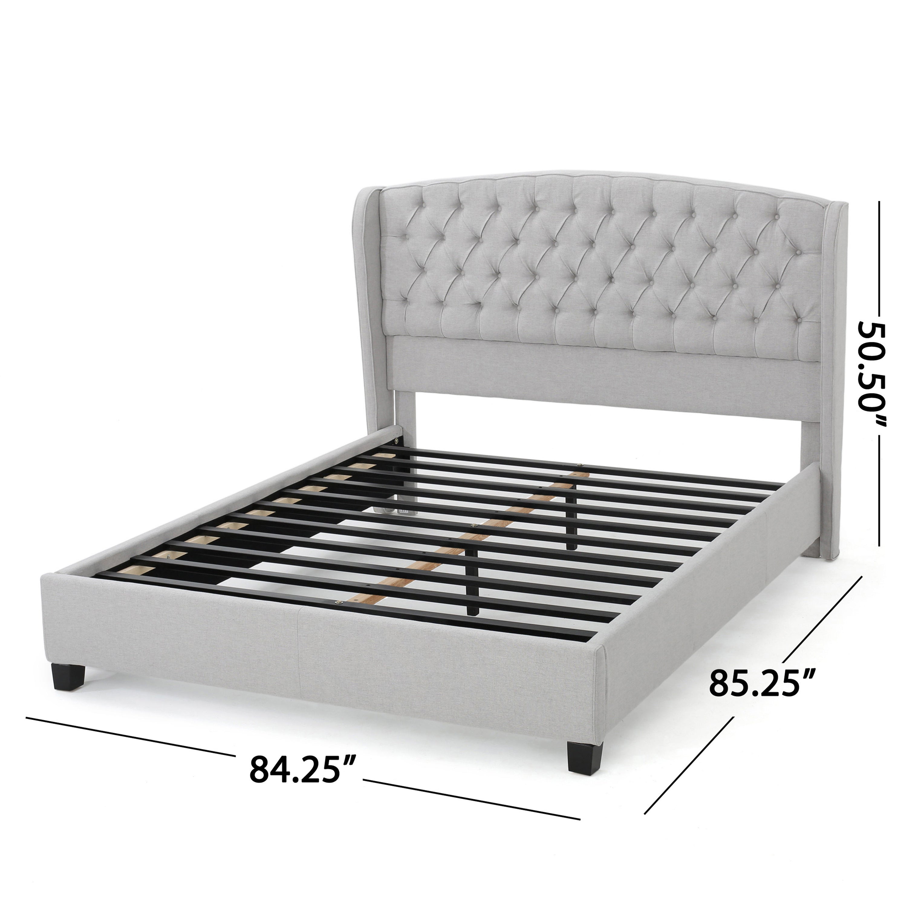 Button Tufted Wingback Bed