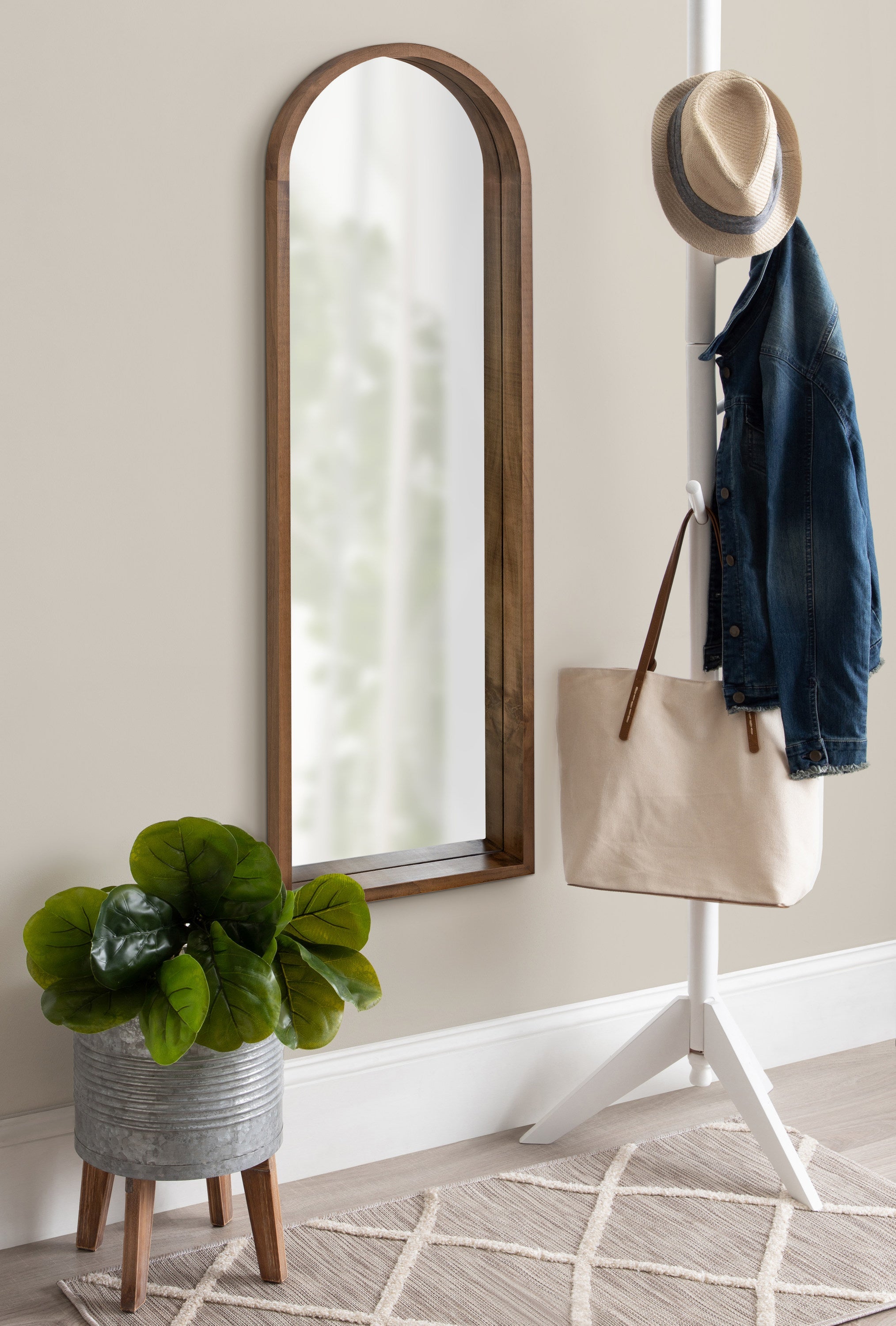 Hutton Wood Framed Arch Mirror