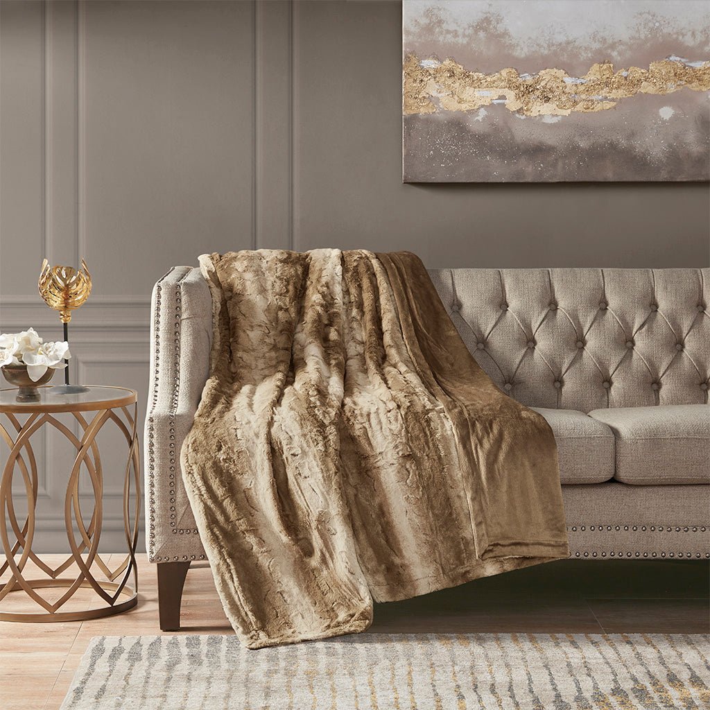 Wander Throw with Soft Faux Fur Face - Throws