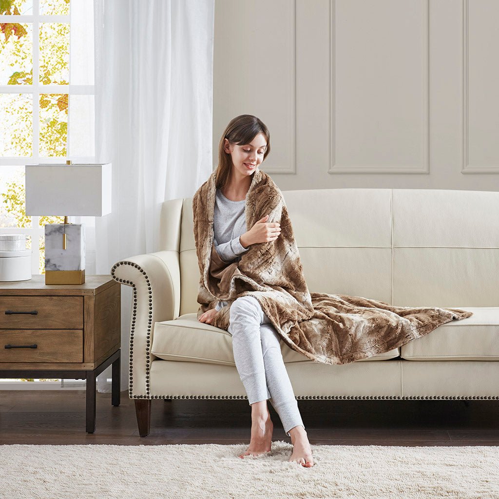 Wander Throw with Soft Faux Fur Face - Throws