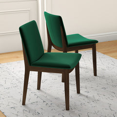 Wistful Solid Wood Dining Chair with Fabric Upholstery, Set of 2 - Dining Chairs
