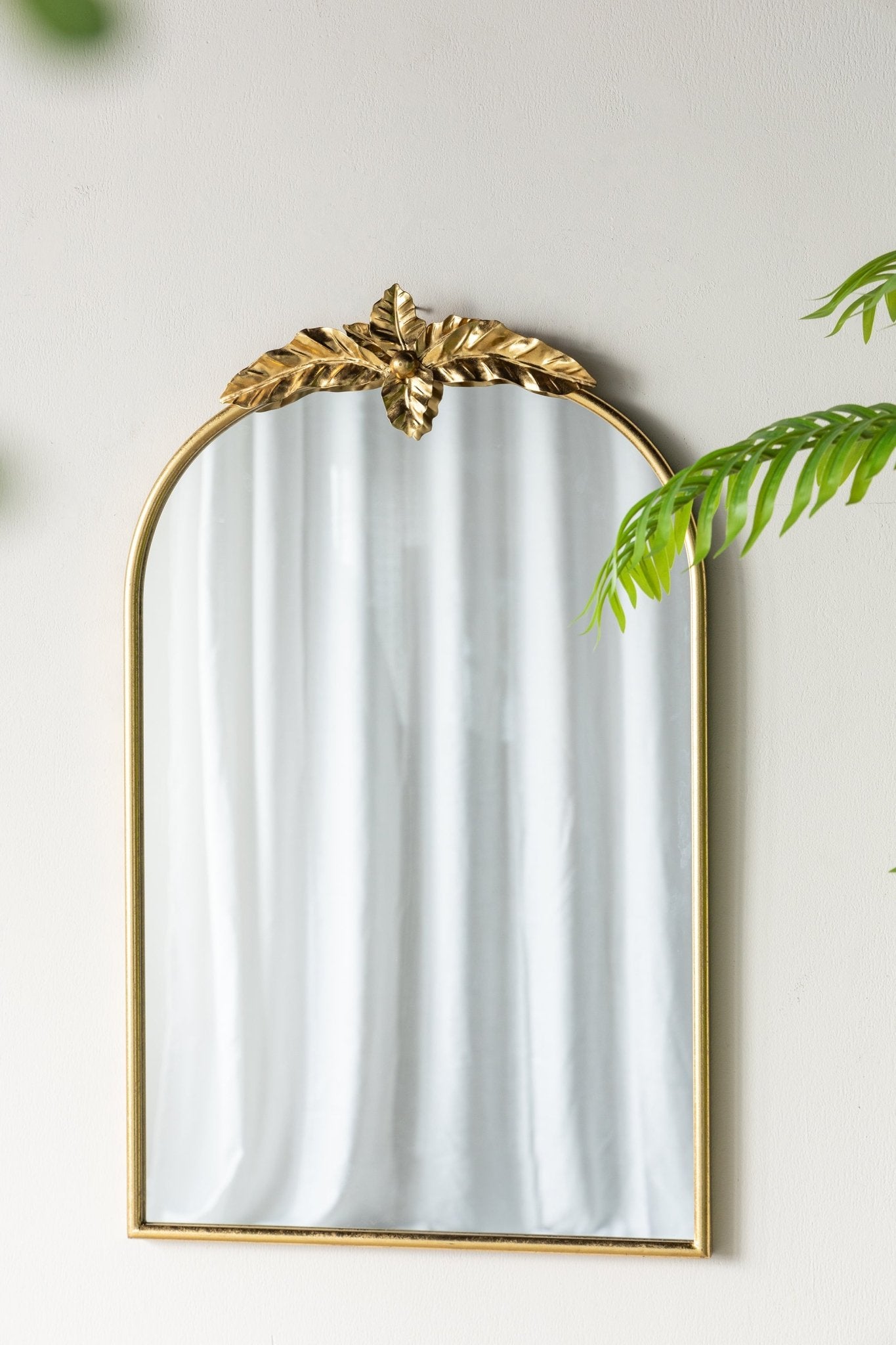 Wonderer Arched Wall Mirror with Metal Frame - Mirrors