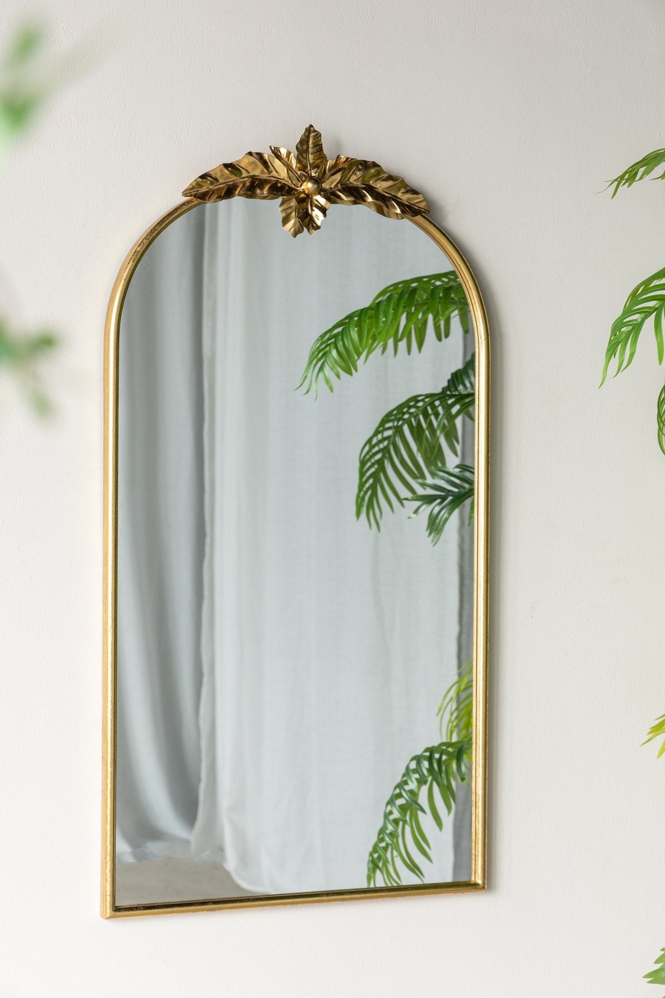 Wonderer Arched Wall Mirror with Metal Frame - Mirrors
