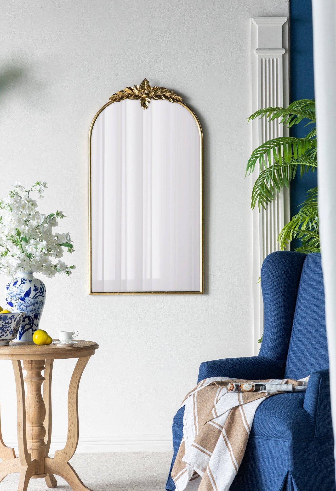 Wonderer Arched Wall Mirror with Metal Frame - Mirrors