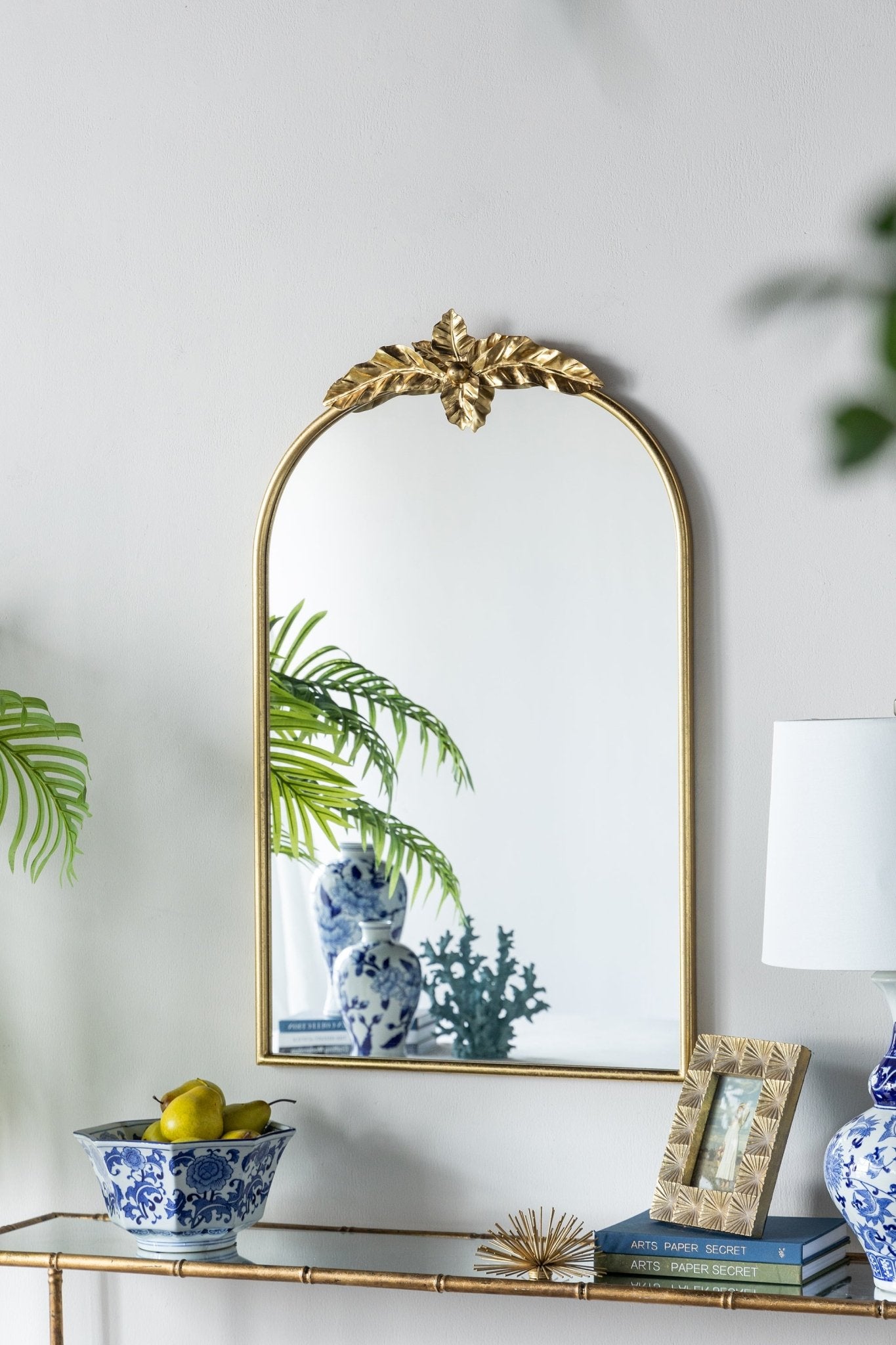 Wonderer Arched Wall Mirror with Metal Frame - Mirrors