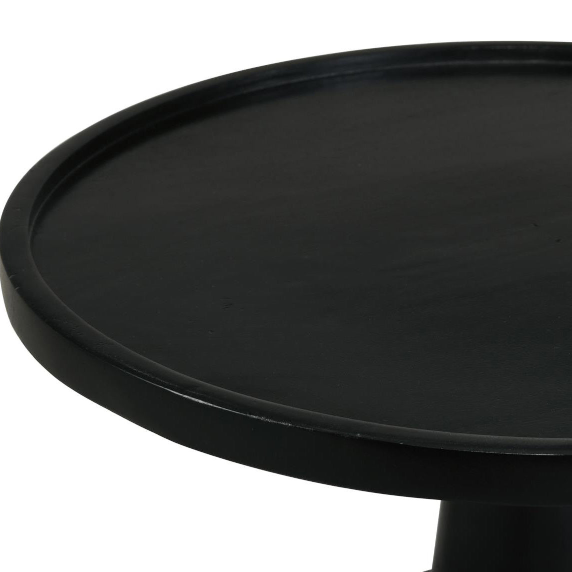 Wood Accent Table with Round Top and Pedestal Base - Side Tables